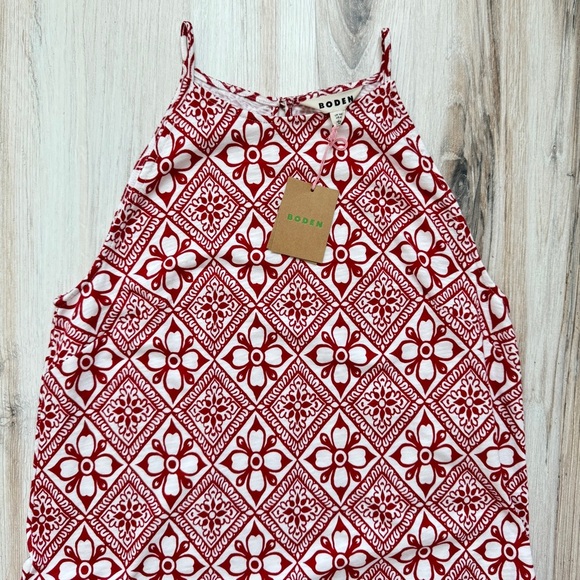 NWT Boden Halter Maxi Dress in Red Floral Tile Size 6 - Picture 13 of 14